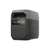 Estación de Energía Portátil Delta 3 1024Wh Litio LFP / 6 AC 1800 W (Max. 2200W) / 2 USB-C 100W / Capacidad para Aumentar Respaldo / Cargador de Coche 10A a 12.6V / Conectividad WiFi y Bluetooth (App) / Carga Solar 500W Max.