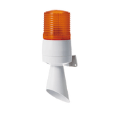 Luz LED con patrones de destello fijo y destellante con buzzer incorporado de alto volumen Máx. 95 dB color Ámbar 110 VCA