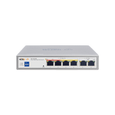 Switch PoE / Administración en la nube / Con 4 puertos 10/100 Mbsp PoE af/at / 2 Puertos Uplink 10/100 MBPS / Presupuesto 60 W / PoE hasta 250 metros / Soporta protocolo ONVIF