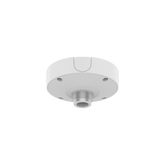 Base de Montaje para Techo SBP-180CMB / Aluminio / Color Blanco RAL9003 / Diámetro 180 mm / Peso 970 g / Tornillo TR30 / Orificio Conduit 19.1 mm / Compatible con Múltiples Modelos Hanwha