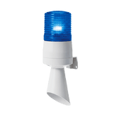 Luz LED con patrones de destello fijo y destellante con buzzer incorporado de alto volumen Máx. 95 dB color Azul 110 VCA