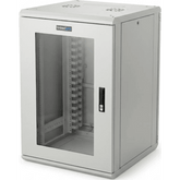 Gabinete Rackeable / 18 Unidades / 19 Pulgadas / Puerta de Cristal / Capacidad de Carga 750 Kg / Dimensiones 600x605x930 mm (23.6x23.8x36.6 in)