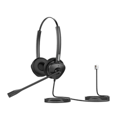 Diadema Binaural con Audio HD y Brazo Ajustable de 260°, Conexión RJ9 y Sonido de Alta Definición