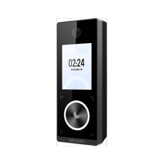 Terminal Facial Min Moe WiFi & PoE con Botón de Llamada / Exterior IP65 / Tarjetas Virtuales Bluetooth con HikConnect Teams / 1000 Rostros y 3,000 Tarjetas MIFARE / HIK-IA