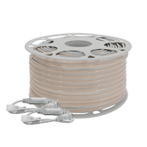 Manguera LED Luminosa Blanca de Resina Transparente y Flexible / Para uso Interior o Exterior / Carrete de 50 m/ 110V CA 4.2 A/ 500 W Potencia / T.C.C. 6500 K.
