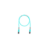 Jumper de Fibra Optica Multimodo 50/125 OM4, LC-LC Duplex, LSZH, Color Aqua, 3 Metros