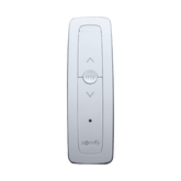 Control remoto 1 canal para motores de persiana Somfy con señal inalámbrica, instrucciones: sube, baja y detener, con posición favorita programada.