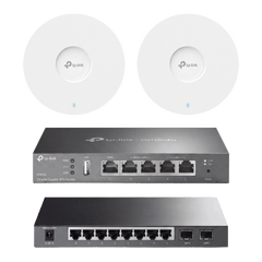 Kit de Iniciación en redes OMADA / 1 Router / 1 Switch TL-SG2210P / 2 Punto de Acceso EAP613