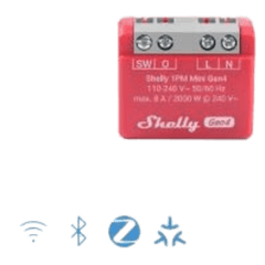 Mini Interruptor inteligente Wi-Fi 2.4 / medición de consumo, /1 canal 8A 110-240 / compatible con asistentes de voz