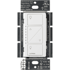 (Caseta Wireless) Atenuador, aumenta/disminuye intensidad de Iluminación, requiere cable neutro. 250W LED /1000 INC/HAL