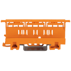 Portador de Montaje de la Serie 221 / 4 mm² / Montaje en Riel DIN-35 y Montaje con Tornillos / Color Naranja / Material PA66 / UL94 V0