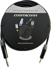 Cable 6.35mm a 3.5mm, conectores color negro MP3X-B - MTP3C-BG, length 3m