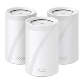 KIT 3 Routers Inalámbrico MESH Interior para Hogar / Triple Banda Wi-Fi 7 BE9300 Mbps / 2 Puerto 2.5 Gigabit WAN/LAN / 4 Antenas Internas / Operación Multi-Link MLO / Administración Mediante la App Deco (iOS, Android) / HomeShield