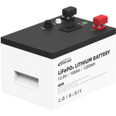 Batería de Litio LiFePO4 12.8Vcc, 100Ah, 1.28KwH, Pantalla LCD para Monitoreo Local, Carcasa Metálica