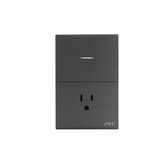 Placa con Interruptor Sencillo y 1 Toma Corriente 10 -15 A 127 V 60 Hz.