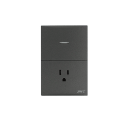 Placa con Interruptor Sencillo y 1 Toma Corriente 10 -15 A 127 V 60 Hz.