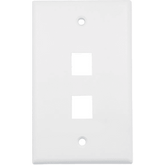 Placa de Pared (Face Plate) / 2 Puertos / Color Blanco / Caja con 20 Piezas / ABS