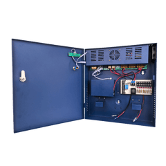 Fuente de poder profesional PoE (Power over Ethernet) de 8 puertos con capacidad total de 360W, diseñada específicamente para sistemas de videovigilancia CCTV y control de acceso.