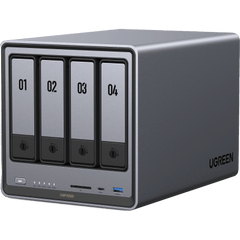 NASync DXP4800 | SO UGOS Pro | Intel N100 12th Gen Intel® Quad Core™ | 4-Bahias (SATA) hasta 96TB | 2* M.2 SSD hasta 16TB| 8GB DDR5 (Exp. a 16GB) | 2.5Gb Dual Ethernet | HDMI 4K | 2* USB2.0 | 1*USB 3.2Gen | 1* USB 3.2Gen2 | 1*USB-C 3.2Gen2 | SD