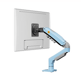 Brazo Ajustable para Monitor Ergonómico / Compatible con Monitores de 17" - 30" / Capacidad de Peso hasta 9 kg / Rotación 360° / Inclinación +85° a -30° / Giro 180° / Ajuste de Resorte de Gas / Color Azul