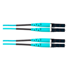 Jumper de Fibra Optica Multimodo 50/125 OM4, LC-LC Duplex, LSZH, Color Aqua, 3 Metros (9.84 Pies)