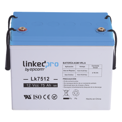 Batería de respaldo 12 V | 75 Ah | AGM | Especial para equipo electrónico | UPS | Sistemas de Emergencia | Aplicaciones Fotovoltaicas | Terminales T3