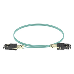 Jumper de Fibra Optica Multimodo 50/125 OM3, SC-SC Duplex, OFNR (Riser), Color Aqua, 3 Metros (9.84 Pies)