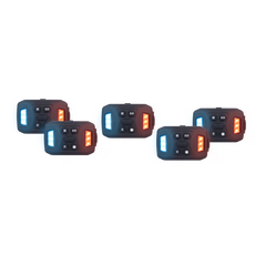 Luz Auxiliar Recargable, 26 LEDs, Rojo/Azul/Blanco, Incluye Clip y Base Magnética
