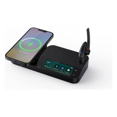 Auriculares Yealink BH71 Workstation Mono con pantalla táctil de 3"/Bluetooth 5.3/Cancelación de ruido con 4 micrófonos/Hub USB/Carga inalámbrica para dispositivos móviles