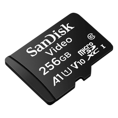 Memoria microSD SanDisk 256GB / Alta Resistencia / Videovigilancia / Clase 10