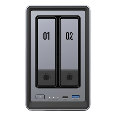 NASync DXP2800 | SO UGOS Pro | Intel N100 12th Gen Intel® 4 Core™ | 2 Bahías SATA hasta 48TB | 2-Bahias (M.2 NVMe) hasta 16TB | 8GB DDR5 (Exp. a 16GB) | Ethernet 2.5G | HDMI 4K | 2* USB2.0 | 1*USB 3.2Gen | 1* USB 3.2Gen2 | 1*USB-C 3.2Ge
