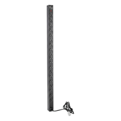PDU Vertical para Rack con 18 Tomas NEMA 5-15R, 15A, 1.22 m (48 in) de Altura, Acero Color Negro