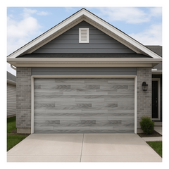 Puerta de Garage de Alta Calidad / Estilo Americano / Acabado Laminado PREMIUM / Color Gris / 14x9 Pies.