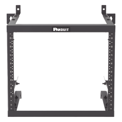 Rack PanZone® de Montaje en Pared, de 19in, Profundidad Ajustable, Rieles Numerados y Roscados #12-24, 9 UR, Color Negro