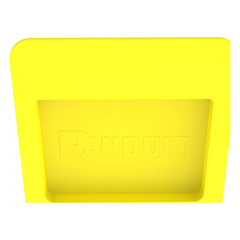 Tapa Final Para Canaletas FiberRunner™ 4x4, de Instalación a Presión, Color Amarillo