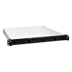 Servidor NAS Rackmount / 4 Bahías Hot-Swappable 1U / 2000/1300 MB/s Lectura/Escritura / 4 Puertos 1GbE RJ45 / PCIe 3.0 x8 / Dual Power Supply Redundante / DSM / Almacenamiento Empresarial
