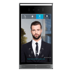 Videoportero SIP con Reconocimiento Facial / Pantalla Táctil IPS 8" / Cámara 2MP Lente Dual / BLE + Wiegand / Anti-Suplantación / IP66 IK07 / PoE