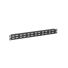Panel de Parcheo Modular Mini-Com (Sin Conectores), Plano, Blindado, Alta Densidad, de 48 Puertos, 1UR