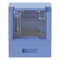 Conector Jack RJ45 Estilo TG con Ventana, Mini-Com, Categoría 6A, de 8 Posiciones y 8 Cables, Color Azul