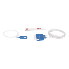 Splitter (Divisor Óptico) tipo PLC, de 1x4, conectores SC/UPC