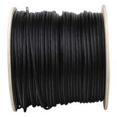 Bobina de Cable FTP con Mensajero de Acero de 305 Metros (1000 Pies) Cat6+ Calibre 23, Color Negro, para Aplicaciones en Video Vigilancia y Redes de Datos / Uso en Intemperie y Aplicaciones Aéreas