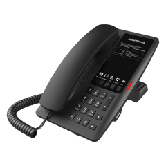 Teléfono IP Hotelero Wi-Fi 6 / 2 Líneas SIP / Doble Banda 2.4/5 GHz / 5 Teclas Programables / Puerto USB-A / PoE 802.3af / Diseño Negro
