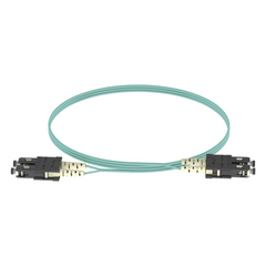 Jumper de Fibra Optica Multimodo 50/125 OM3, SC-SC Duplex, OFNR (Riser), Color Aqua, 2 Metros (6.56 Pies)