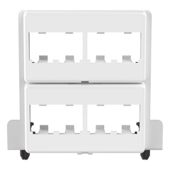 Patch Panel de 8 Puertos Mini-Com, Para Uso con Gabinetes Multipropósito, de Instalación a Presión, Color Blanco