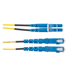 Jumper de Fibra Optica Monomodo 9/125 OS2, LC-SC Duplex, OFNR (Riser), Color Amarillo, 15 Metros (49.21 Pies)