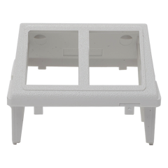 Adaptador para Placa de Pared CT, de Dos Salidas, Angulado, Color Blanco