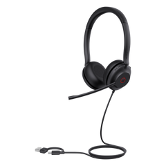 Auriculares Yealink UH35 Dual con cancelación de ruido para UC Cancelación de ruido USB-C/A con indicador de ocupado