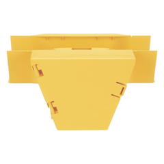 Accesorio en T con Conexión Horizontal y Bajada Vertical a 90º, Para Canaletas FiberRunner™ 4x4, Color Amarillo
