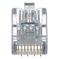 Plug RJ45 Cat5e, Para Cable UTP de Calibres 24-26 AWG, Chapado en Oro de 50 Micras, Paquete de 100 Piezas