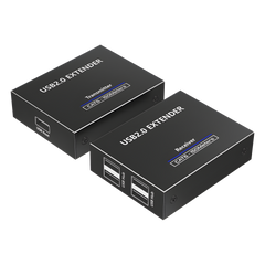 Kit EXTENSOR USB 2.0 de 4 Puertos para Distancias de Hasta 150 m | Soporta USB 2.0, USB 1.1 y USB 1.0 | UTP Cat 5e/6/6a/7 | Soporta Switch Gigabit | Ideal para Cámaras WEB, Impresoras, Escáner, Memorias, Mouse, etc.